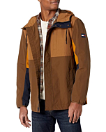 Tommy Hilfiger mens Lightweight Waterproof Regatta Jacket, Desert Palm/Golden Rays, X-Small US