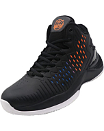 Beita High Upper Basketball Shoes Sneakers Men Breathable Sports Shoes Anti Slip, Black, 8