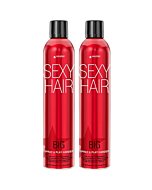 SexyHair Big Spray & Play Harder Firm Volumizing Hairspray, Twin Pack| All Day Hold and Shine | Up to 72 Hour Humidity Resistance.