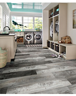 MSI McKenna 7 in. x 48 in. Luxury Vinyl Flooring, Rigid Core Planks, LVT Tile, Click Lock Floating Floor, Waterproof LVT, Wood Grain Finish, Digby Gray-Dark, 23.77 Square Feet