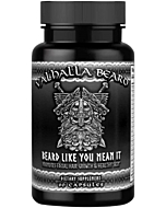 Beard Care Club Premium Valhalla Beard Growth Supplement and Vitamins I Promotes Facial Hair Growth and Healthy Skin I Prevents Hair Loss and Aging I 60 Capsules