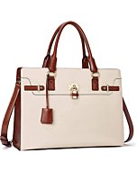 BOSTANTEN Briefcase for Women Laptop Bag for Women Leather Handbags 15.6 Inch Computer Bag Designer Work Purses Stylish Tote Bag