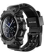 SUPCASE [Unicorn Beetle Pro] Series Case for Galaxy Watch 4 Classic [46mm] 2021 Release, Rugged Protective Case with Strap Bands (Black)