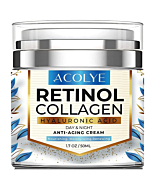 Retinol Cream for Face, Facial Moisturizer with Hyaluronic Acid 5% and Collagen-Day & Night Anti Aging Cream, Retinol Moisturizer for Face and Neck, Wrinkle Cream for Face-– For All Skin Types(1.7 oz)