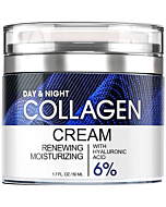 Collagen Cream for Face with Retinol and Hyaluronic Acid, Day and Night Anti Aging Skincare Facial Moisturizer, Hydrating Face Lotion, Moisturizing Cream to Reduce Wrinkles for Women Men, Made in USA