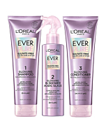 L'Oreal Paris EverPure Sulfate Free Glossing Shampoo, Conditioner, and Treatment Kit, pH Balanced, Intensifies Shine, Anti Fade, UV Filter, Argan Oil, Vegan, Paraben Free, Dye Free, Gluten Free, 1 kit