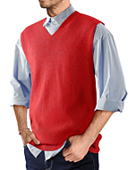 MNCEGEER Mens Sweater Vest V Neck Slim Fit Sweater Vests Knitwear Pullover Red