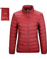 Outdoor Ventures Women's Packable Full-Zip Short Puffer Jacket Insulated Quilted Warm Lightweight Winter Coat