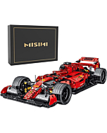 MISINI 1100PCS Technik Building Blocks Racing Car Formula F1 Model ,1:10 MOC Creative Building Block Sports car, Compatible with Lego Technology. (Red)