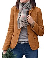 BZB Women's Casual Blazers Long Sleeve Lapel Open Front Work Office Bussiness Warm Blazer Jackets Brown