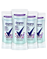 Degree Antiperspirant Deodorant 72-Hour Sweat and Odor Protection Lavender and Waterlily Antiperspirant for Women with MotionSense Technology 2.6 oz 4 Count