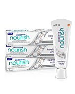 Sensodyne Nourish Healthy White Sensitive Toothpaste for Sensitive Teeth, Cavity Prevention and Whitening Toothpaste - 4 oz (Pack of 3)