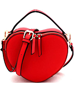 Cute heart-shaped vegan leather crossbody purse in 15 Cute Colors, Perfect Gift for Her, Birthday, valentines