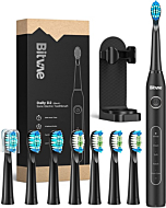 Sonic Electric Toothbrush , Bitvae Electronic Toothbrush for Adults with 8 Brush Heads , Travel Rechargeable Power Toothbrush for 30 Days Using , Ultrasonic Toothbrush 5 Modes and Timer