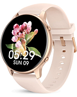 Round Smart Watches for Women, 2022 HD LCD Smartwatch iPhone/Samsung Compatible, 3ATM Waterproof Fitness Watch Monitor for Heart Rate, Blood Oxygen, Sleep, Activity Tracker with Steps, Calories