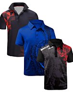 V VALANCH Mens Polo Shirt Short Sleeve Golf Shirt for Men Tactical Shirts Pique Jersey Tennis Casual T-Shirt