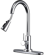 Kitchen-Faucets，Kitchen Faucet with Pull Down Sprayer-Out Kitchen Sink Faucet Offers Efficient Cleaning for -Stainless Steel-Factory Outlet Faucet