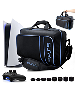 Travel Case Bag for PS5 Controller with 8PCS Rocker Cap