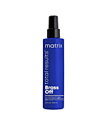 Total Results Brass Off All-In-One Blue Toning Leave-In Spray & Detangler | Neutralizes Brassy Tones & Prevents Frizz | For All Types of Lightened Brunette Hair