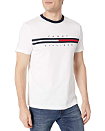 Tommy Hilfiger Men's Short Sleeve Signature Stripe Graphic T-Shirt