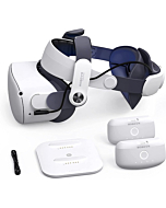 BOBOVR M2 Plus Head Strap Twin Battery Combo,Compatible with Quest 2,Recirculating Power Supply System,Dual Battery Pack + Magnetic Charging Dock