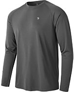 TBMPOY Men's Quick Dry Rash Guard Hiking Shirts UPF 50+ Sun Protection Long Sleeve Lightweight Outdoor Fishing Tops Dark Grey XL