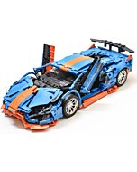 RiceBlock Super Racing Car Building Kit for Challenging Adults, Blue Sport Car Building Toys Set,1:14 Scale 1312 Pieces （Compatible with Lego Set ）