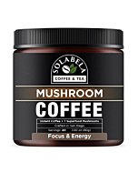 Solabela Coffee Organic Mushroom Coffee (40 Servings) with 7 Superfood Mushrooms, Great Tasting Arabica Instant Coffee, Includes Lion's Mane, Reishi, Chaga, Cordyceps, Shiitake, Mitake, and Turkey Tail