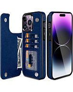 iMangoo for iPhone 14 Pro Max Case Wallet Credit Card Holder Slots Kickstand PU Leather Cash Pocket, iPhone 14 Pro Max Flip Cases for Men Women Durable Phone Cover for iPhone 14 Pro Max 6.7" Blue