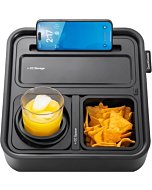 Original Tray - Drinks & Snacks Sofa Caddy with Armrest, Table with Phone Stand- TV Remote Control Storage and Organizer - for Living Rooms, RV, and Cars