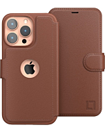 LUPA LEGACY iPhone 14 Pro Max Wallet Case for Women and Men, Case with Card Holder [Slim & Protective] for Apple 14 Pro Max (6.7”), Leather i-Phone Cover, Phone Case, Caramel Brown