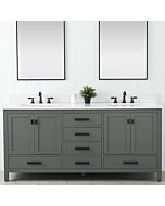 Design Element 72-inch green bathroom vanity with double sinks