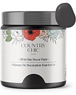 Country Chic Paint - Chalk Style All-in-One Paint for Furniture, Home Decor, Cabinets, Crafts, Eco-Friendly, Matte Paint - Liquorice [Black] Half Pint 8oz