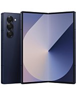 Samsung Galaxy Z Fold 6 smartphone in navy color.