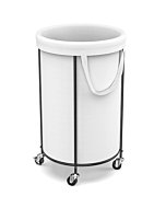 Rolling Laundry Hamper with Wheels, Black Laundry Basket Organizer, 110L Small Dirty Clothes Hamper with Removable Liner Bag for Bathroom, Bedroom Organization Storage(USPTO patent pending)