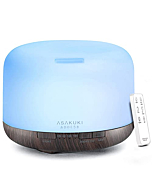 ASAKUKI 500ml Premium, Essential Oil Diffuser with Remote Control, 5 in 1 Ultrasonic Aromatherapy Fragrant Oil Humidifier Vaporizer, Timer and Auto-Off Safety Switch