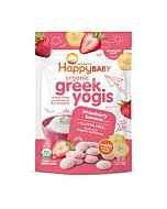 Happy Baby Organics Greek Yogis Freeze-Dried Greek Yogurt and Fruit Snacks, Strawberry Banana, 1 Ounce (Pack of 1) packaging may vary