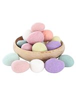 Pastel Easter Felt Eggs- 100% wool felt- choose 6 or 12 count- by Sheep Farm Felt