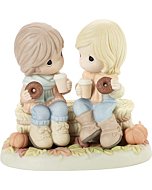 Precious Moments 201035 Pumpkin Spice with You is Nice Bisque Porcelain Figurine, One Size, Multicolored