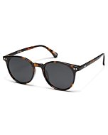 SOJOS Small Round Classic Polarized Sunglasses for Women Men Vintage Style UV400 Lens MAY SJ2113, Tortoise/Grey