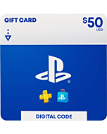 $50 PlayStation Store Gift Card digital code, perfect for PlayStation gamers.