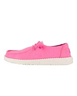 Hey Dude Women's Wendy Canvas Neon Pink Size W5 | Women's Shoes | Women's Slip On Loafers | Comfortable & Light-Weight