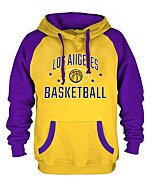 Mens Los Angeles Classic Embroidery Soft Cotton Sweatshirt Hoodie - Yellow XXL