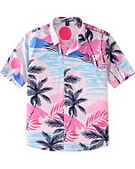 siliteelon Mens Hawaiian Shirts Short Sleeve Cotton Summer Beach Button Down Casual Aloha Shirts for Men(TCS29, Small)