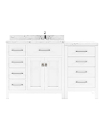 Virtu USA MS-2157L-CMRO-WH-NM Caroline Parkway Bathroom Vanity Set, White