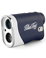 Blue Tees Golf - Series 3 Max with Laser Rangefinder with Slope Switch - 900 Yards Range, Slope Measurement, Magnetic Strip, Ambient Display, Flag Lock with Pulse Vibration, 7X Magnification - Navy