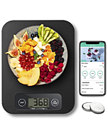 URAMAZ Smart Digital Food Scale for Weight Loss, Kitchen Food Scale Grams and Ounces with Nutritional Calculator, Food Weight Scale for Diet, Keto, Macro, Calorie, Cooking, Meal Prep 0.1oz/11lb