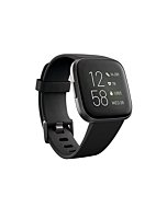 Fitbit Versa 2 Health and Fitness Smartwatch with Heart Rate, Music, Alexa Built-In, Sleep and Swim Tracking, Black/Carbon, One Size (S and L Bands Included)