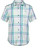 Calvin Klein Boys' Short Sleeve Woven Tee in White Plaid