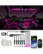 Car Interior Led Kit, WEBUPAR Car Accessories 10 in 1 Ambient Lighting Kits with APP Control, 315 inches Fiber Optic, Multicolor RGB Neon Car LED Strip Lights with Music Sync Mode and DIY Mode